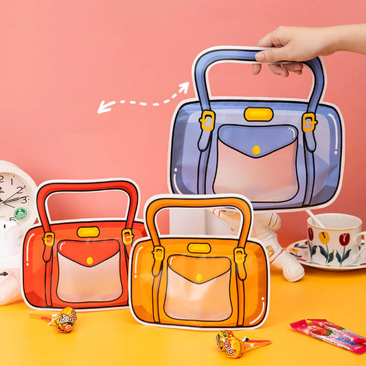 3D Cartoon Bag Shaped Zipper Candy Pouch (Pack of 2 pcs)