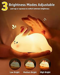 Kawaii Big Face Rabbit Squishy Lamp✨🐰