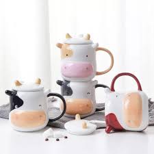 Kawaii 3D Cow Ceramic Mug✨