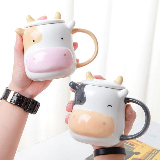 Kawaii 3D Cow Ceramic Mug✨