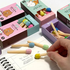 Kawaii Matchstick Eraser (Pack of 3 boxes)