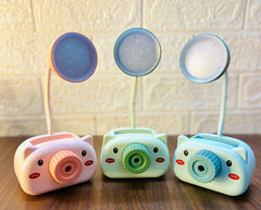 Kawaii Pig LED Lamp with Sharpener✨