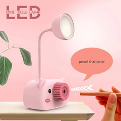 Kawaii Pig LED Lamp with Sharpener✨