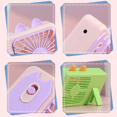 Cartoon Camera Cat Fan