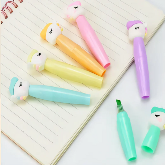 6pcs Unicorn Highlighter Set | Cute & Colorful