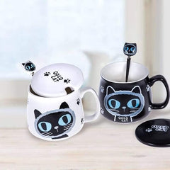 Kawaii Black Cat Mug🐾