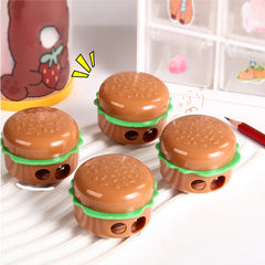 Burger Shape Double Hole Pencil Sharpener