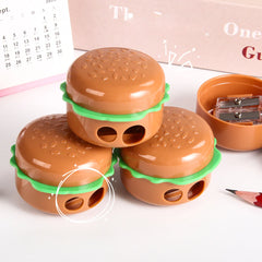 Burger Shape Double Hole Pencil Sharpener