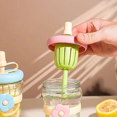 Aesthetic Flower Glass Sipper