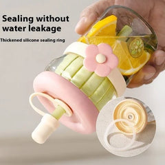 Aesthetic Flower Glass Sipper