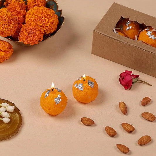 Motichoor Ladoo Candle (Pack of 4)
