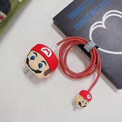 Red Mario iPhone charger Cover