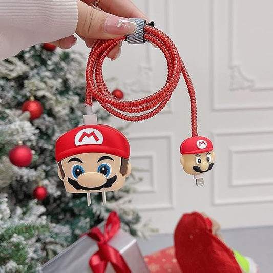 Red Mario iPhone charger Cover