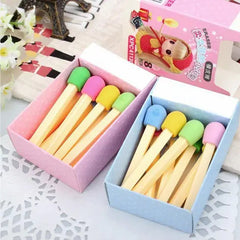 Kawaii Matchstick Eraser (Pack of 3 boxes)