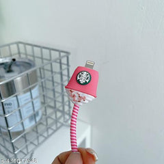Pink Starbucks iPhone Charger Cover