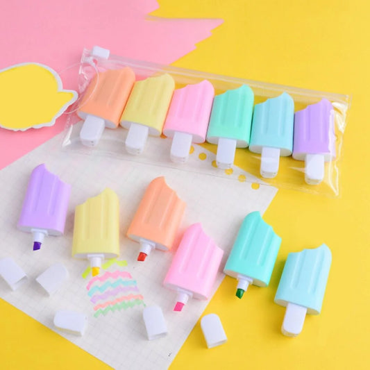 6-in-1 Popsicle Shaped Highlighters