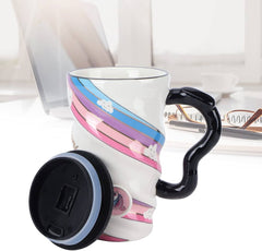 Cute Unicorn Ceramic Mug with Lid (1 piece)