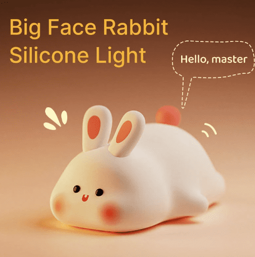 Kawaii Big Face Rabbit Squishy Lamp✨🐰