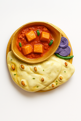 Miniature 3D Butter Naan & Shahi Paneer Fridge Magnet 🍛💛
