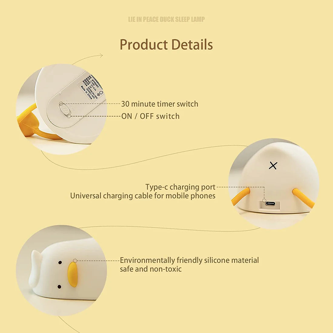 Squishy Silicon Lying Flat Duck✨🦆