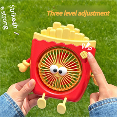French Fries & Hamburger USB Fan with Built-in Phone Holder