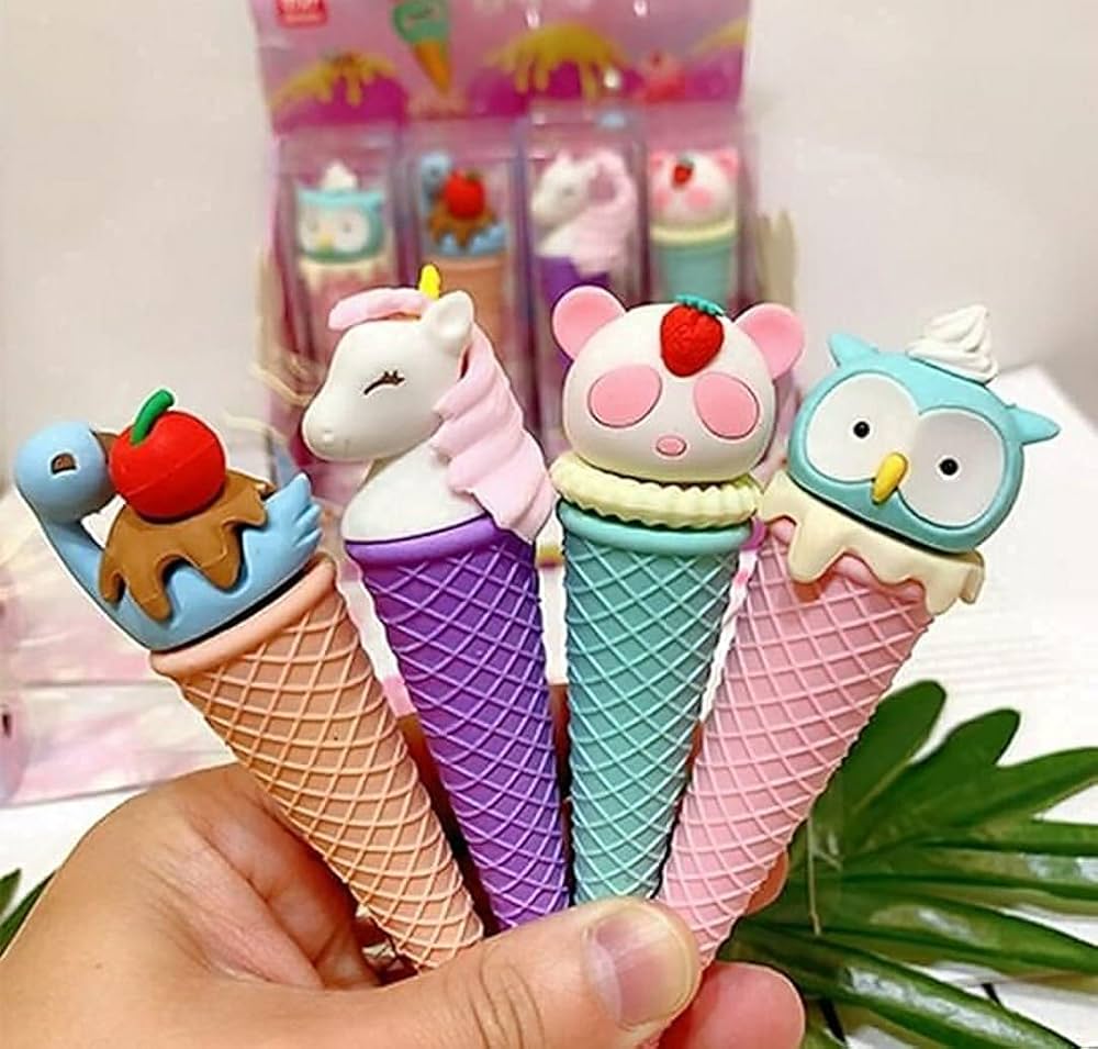Kawaii Ice Cream Cone Erasers