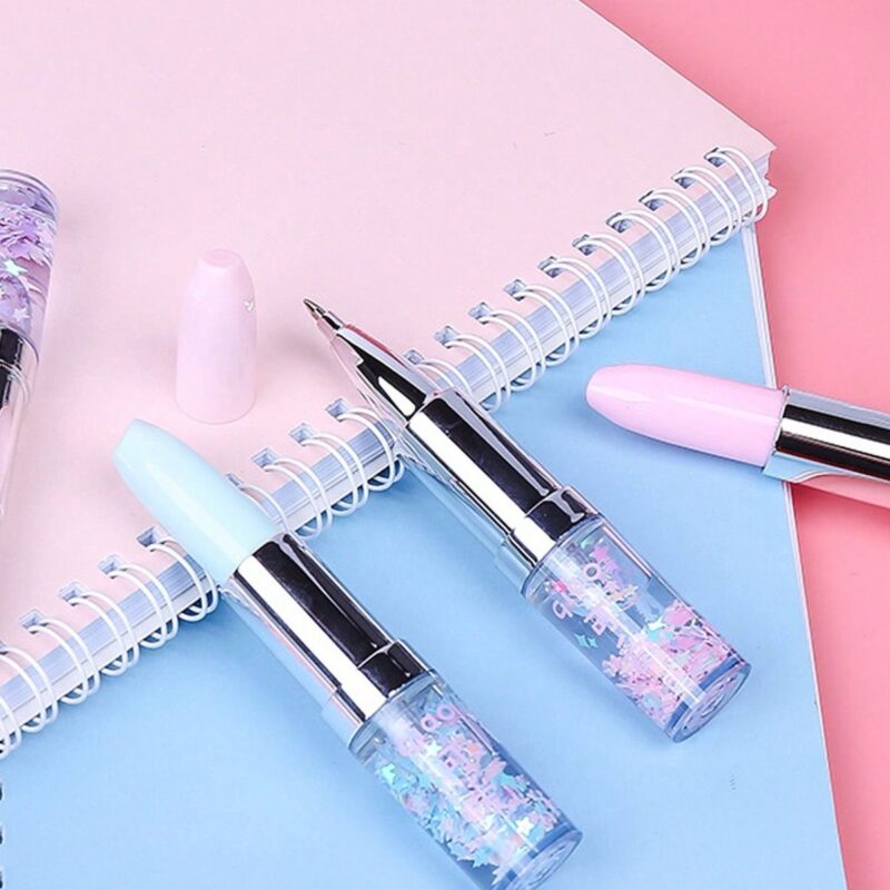 Kawaii Lipstick Pens with Magical Floating Glitter✨