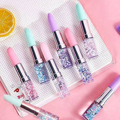 Kawaii Lipstick Pens with Magical Floating Glitter✨