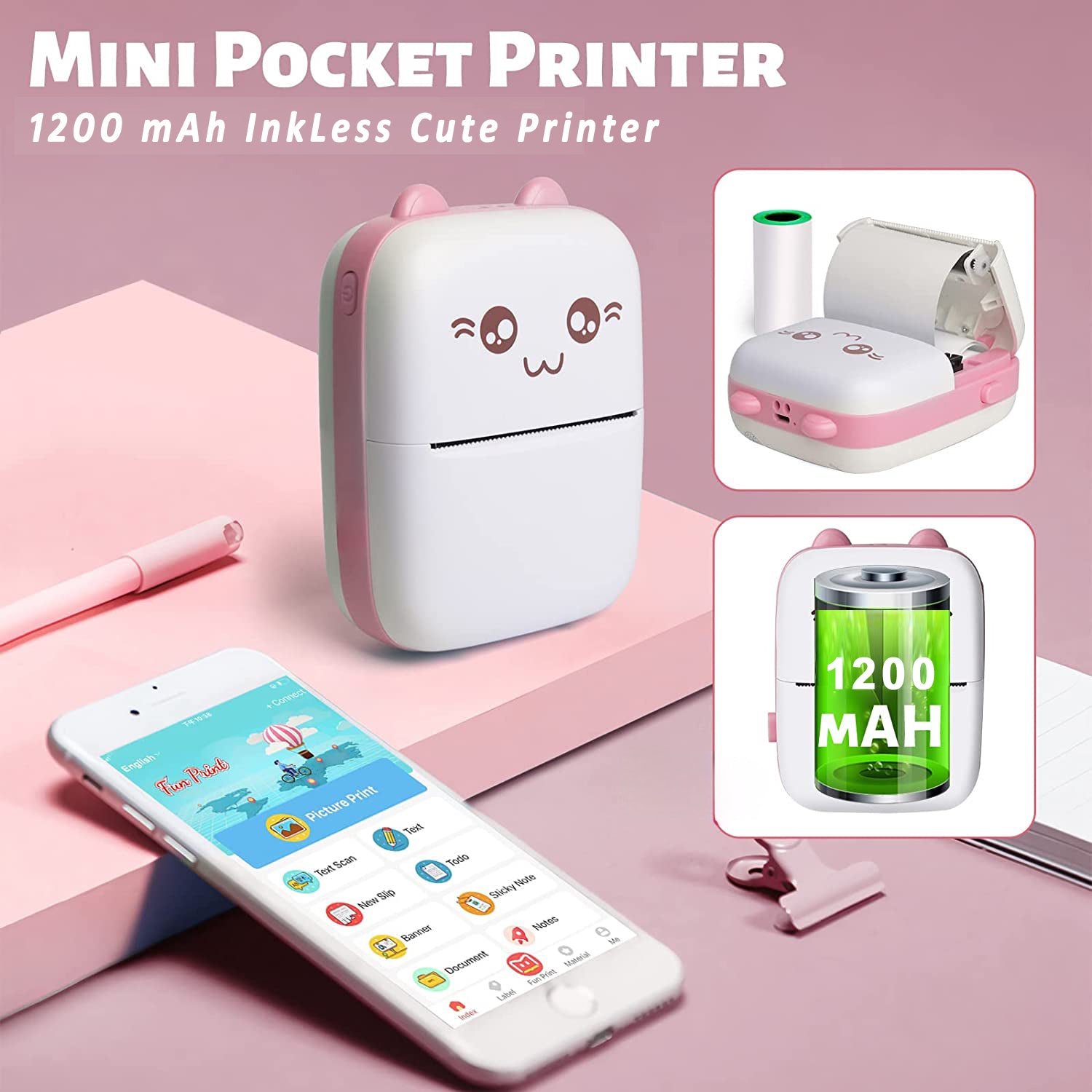 Bluetooth Mini Pocket Printer🖨️✨
