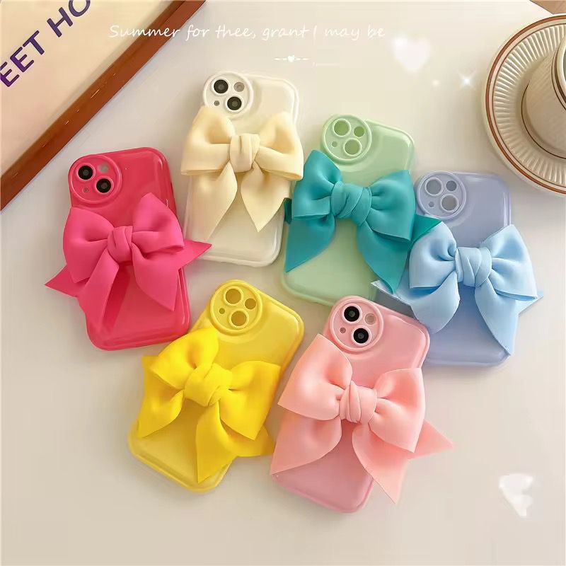 Bows Before Bros – 3D Kawaii Bow Case (Pastel Heaven Edition)