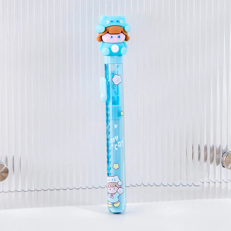 Cute Girl Push Pull Sliding Eraser