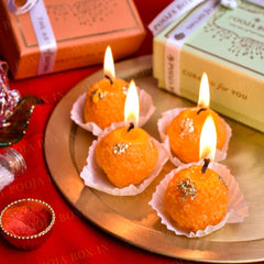 Motichoor Ladoo Candle (Pack of 4)