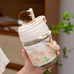 Gorgeous Glass Coffee Mug with Pearl Carry Chain