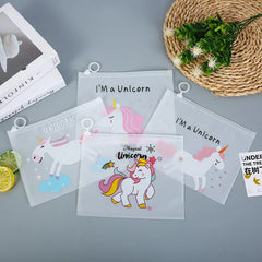 Unicorn Transparent Zip Pouch ( 2 pc )