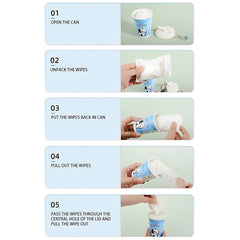 Cute Cartoon Can Wet Wipes